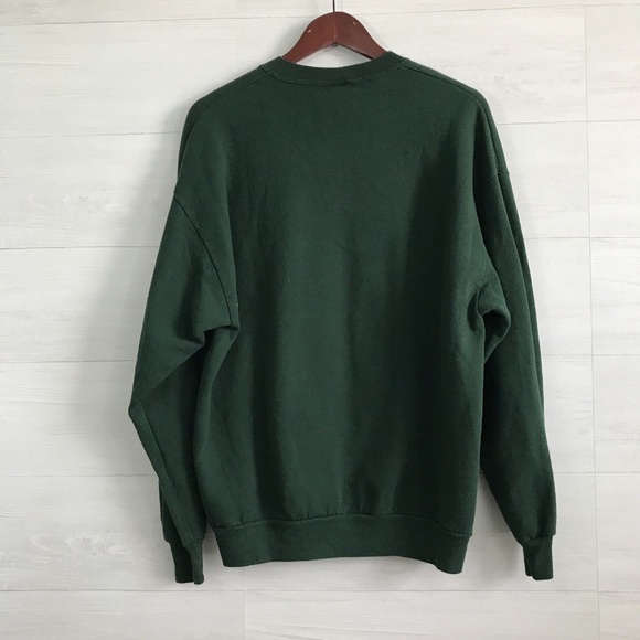 Jerzees Green Embroidered Mistletoe Sweater - Picture 5 of 6